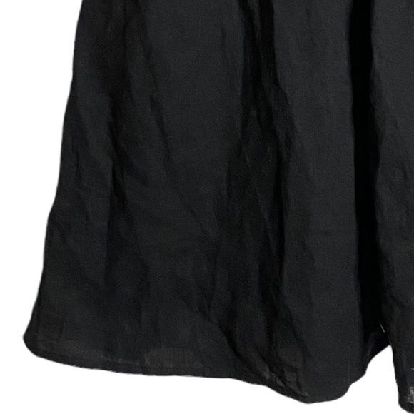 H&M Black True Wrap Dress Pleated Skirt Puff Sleeves Plus Size XXL - Picture 6 of 16